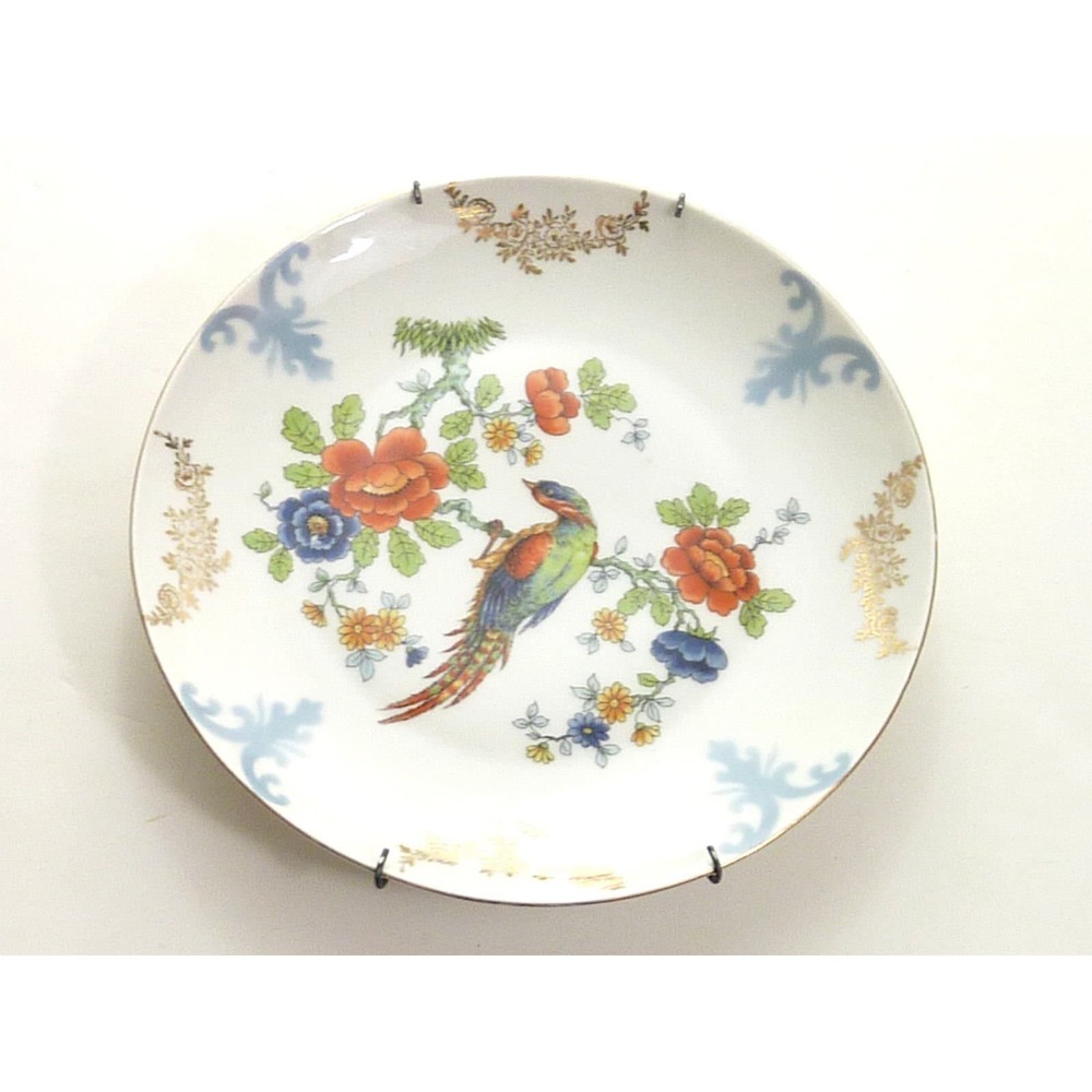 Vintage Hand Painted Vessra German Porcelain Songbird Small Display Plate 8.5